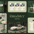 Branding - The Elite image showcasing Roadster Coffee branding elements, including logo, packaging, and product drafts.